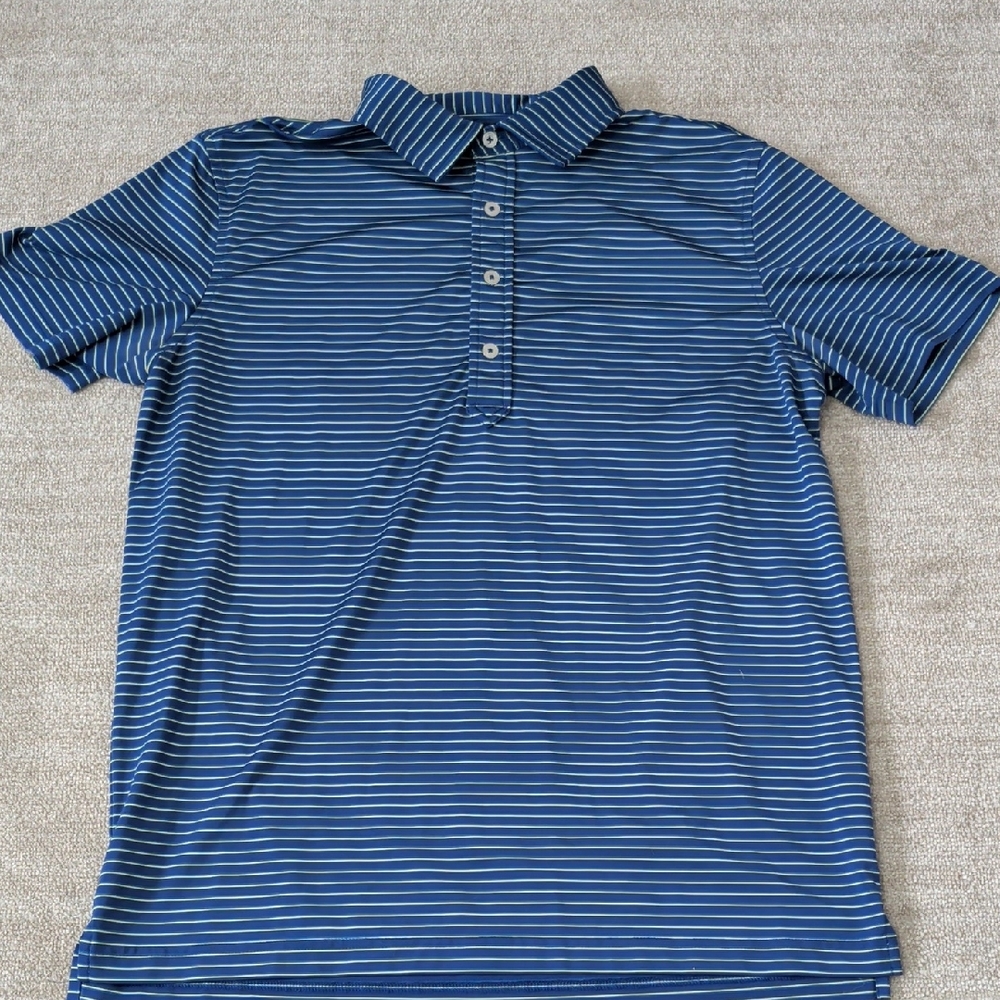 Blue Striped Polo Shirt